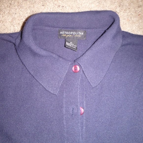 Women's Lightweight Collared Cardigan Sweater - Picture 2 of 3